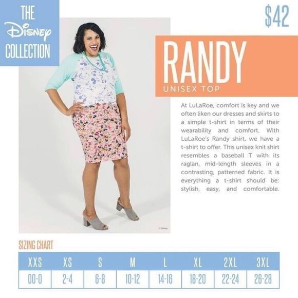 LuLaRoe Women’s XS Randy Baseball Tee Disney Villains Raglan Sleeves Loungewear - Picture 14 of 16